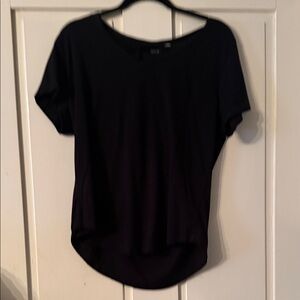 Elegant Black Short Sleeve Women's Tee